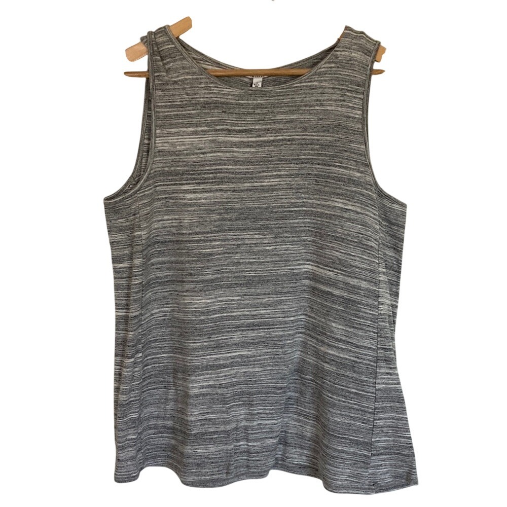 Athleta Womens Tank Top L Heathered Grey Athletic Athleisure Activewear